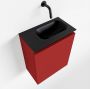 Mondiaz TURE Toiletmeubel 40x23x50cm met 0 kraangaten 1 deuren fire mat Wastafel Eden rechts Solid Surface Zwart FK75341539 - Thumbnail 1