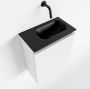 Mondiaz TURE Toiletmeubel 40x23x50cm met 0 kraangaten 1 deuren talc mat Wastafel Eden rechts Solid Surface Zwart FK75341365 - Thumbnail 1