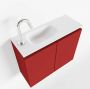 Mondiaz TURE Toiletmeubel 60x23x50cm met 1 kraangaten 2 deuren fire mat Wastafel Eden links Solid Surface Wit FK75341189 - Thumbnail 1