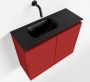 Mondiaz TURE Toiletmeubel 60x23x50cm met 0 kraangaten 2 deuren fire mat Wastafel Eden links Solid Surface Zwart FK75341543 - Thumbnail 1