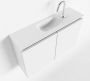 Mondiaz TURE Fonteinset 80x23x50cm 1 kraangat 2 deuren talc mat Wasbak midden Solid Surface Wit FK75341013 - Thumbnail 1