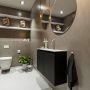 Mondiaz TURE Fonteinset 80x23x50cm 1 kraangat 2 deuren urban mat Wasbak midden Solid Surface Wit FK75341043 - Thumbnail 1