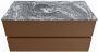 Mondiaz VICA-DLUX 100cm badmeubel onderkast Rust 2 lades. Inbouw wastafel CLOUD links 1 kraangat kleur Glace. - Thumbnail 1