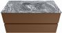 Mondiaz VICA-DLUX 100cm badmeubel onderkast Rust 2 lades. Inbouw wastafel CLOUD midden 1 kraangat kleur Glace. - Thumbnail 1