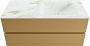 Mondiaz VICA-DLUX 110cm badmeubel onderkast Oro 2 lades. Inbouw wastafel CLOUD rechts 1 kraangat kleur Glace. - Thumbnail 1
