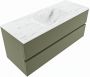 Mondiaz VICA-DLUX 120cm badmeubel onderkast Army 2 lades. Inbouw wastafel CLOUD midden 1 kraangat kleur Glace. - Thumbnail 1