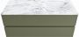 Mondiaz VICA-DLUX 120cm badmeubel onderkast Army 2 lades. Inbouw wastafel CLOUD rechts 1 kraangat kleur Glace. - Thumbnail 1