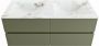 Mondiaz VICA-DLUX 120cm badmeubel onderkast Army 4 lades. Inbouw wastafel CLOUD dubbel 2 kraangaten kleur Ostra. - Thumbnail 1