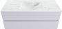 Mondiaz VICA-DLUX 120cm badmeubel onderkast Cale 2 lades. Inbouw wastafel CLOUD midden 1 kraangat kleur Frappe. - Thumbnail 1