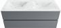 Mondiaz VICA-DLUX 120cm badmeubel onderkast Plata 2 lades. Inbouw wastafel CLOUD dubbel 2 kraangaten kleur Lava. - Thumbnail 1