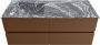 Mondiaz VICA-DLUX 120cm badmeubel onderkast Rust 4 lades. Inbouw wastafel CLOUD links zonder kraangat kleur Glace. - Thumbnail 1