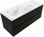 Mondiaz VICA-DLUX 120cm badmeubel onderkast Urban 2 lades. Inbouw wastafel CLOUD links 1 kraangat kleur Ostra. - Thumbnail 1