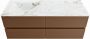 Mondiaz VICA-DLUX 130cm badmeubel onderkast Rust 4 lades. Inbouw wastafel CLOUD links zonder kraangat kleur Opalo. - Thumbnail 1