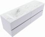 Mondiaz VICA-DLUX 150cm badmeubel onderkast Cale 4 lades. Inbouw wastafel CLOUD links 1 kraangat kleur Glace. - Thumbnail 1