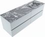 Mondiaz VICA-DLUX 150cm badmeubel onderkast Clay 4 lades. Inbouw wastafel CLOUD rechts zonder kraangat kleur Glace. - Thumbnail 1