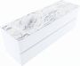 Mondiaz VICA-DLUX 150cm badmeubel onderkast Talc 2 lades. Inbouw wastafel CLOUD links zonder kraangat kleur Opalo. - Thumbnail 1