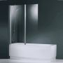 NOVELLINI Aurora 2 Badwand met vast 6mm paneel spatscherm 1500 x 1200mm(HxB ) profiel chroom 5mm glas helder - Thumbnail 1