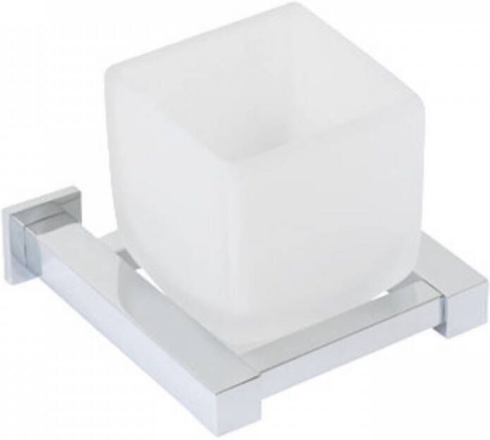 Plieger Bekerhouder Cube Matglas Chroom