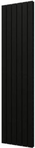 Plieger Cavallino Retto designradiator verticaal dubbel middenaansluiting 1800x450mm 1162W mat zwart 7250311