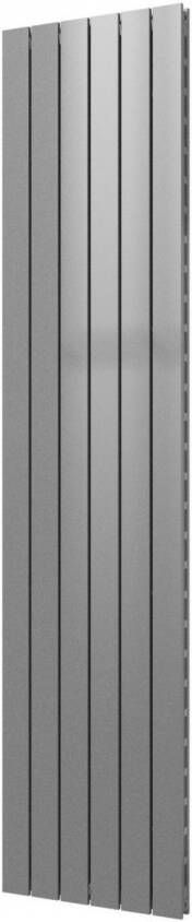 Plieger Cavallino Retto designradiator verticaal dubbel middenaansluiting 2000x450mm 1287W zilver metallic 7255361
