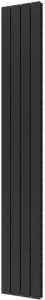 Plieger Cavallino Retto designradiator verticaal dubbel middenaansluiting 2000x298mm 905W zwart grafiet (black graphite) 7255353