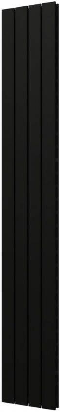 Plieger Cavallino Retto designradiator verticaal dubbel middenaansluiting 2000x298mm 905W zwart 7255354
