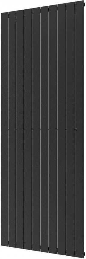 Plieger Cavallino Retto designradiator verticaal enkel middenaansluiting 2000x754mm 1666W zwart grafiet (black graphite) 7255340