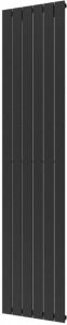 Plieger Cavallino Retto designradiator verticaal enkel middenaansluiting 2000x450mm 999W zwart grafiet (black graphite) 7255314