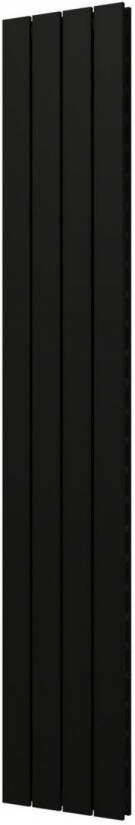 Plieger Cavallino Retto designradiator verticaal dubbel middenaansluiting 1800x298mm 817W mat zwart 7250310