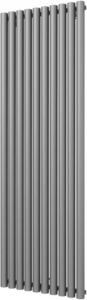 Plieger Trento designradiator verticaal met middenaansluiting 1800x590mm 1357W parelgrijs (pearl grey) 7250059