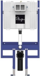 Plieger Flair WC element compact 8cm DF frontbediend met isolatiemat in hoogte verstelbaar H1185mm voor droogbouw 9080300S002 9080400S006