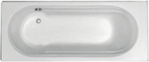 Plieger Ligbad Queen Solo Acryl met Geïntegreerd Douchegedeelte 170x70x43 cm met Poten Wit