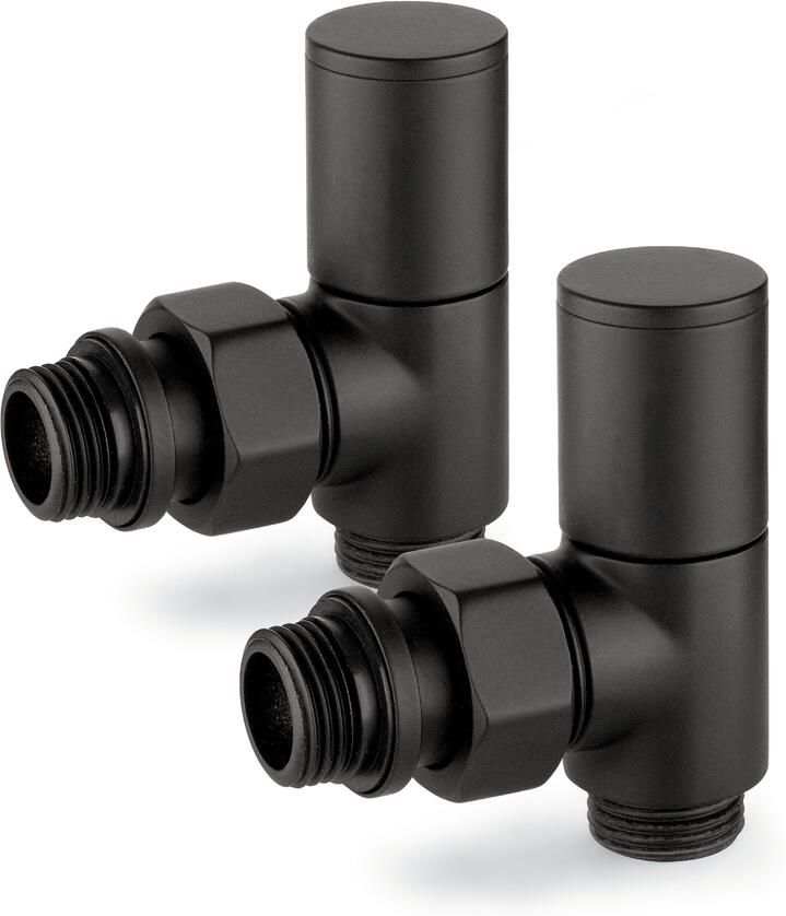 Plieger Aansluitset Zijaansluiting Radiator Valvola Haaks Zwart