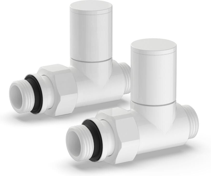 Plieger Aansluitset Zijaansluiting Radiator Valvola Recht Wit