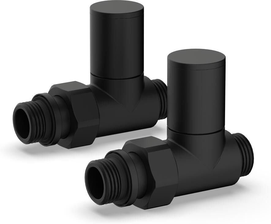 Plieger Aansluitset Zijaansluiting Radiator Valvola Recht Zwart