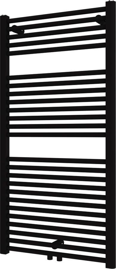 Plieger Designradiator Palermo NXT Watt Midden- of Zijaansluiting 117 5x60 cm Mat Zwart