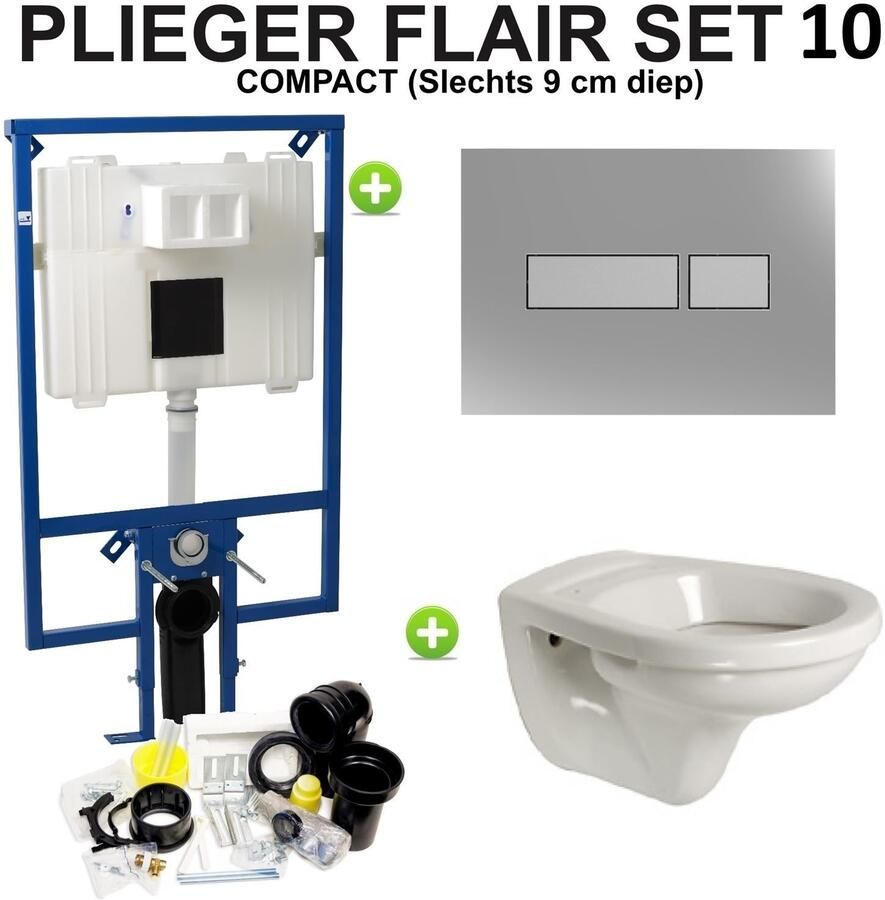 Plieger Flair Compact Amica set 11 Chroom Matchroom (Meerprijs €30 00)