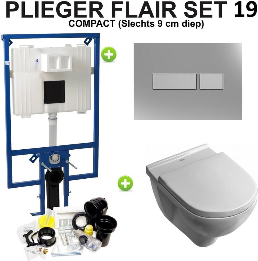 Plieger Flair Compact O'novo set19 Chroom Matchroom (meerprijs €30 00)