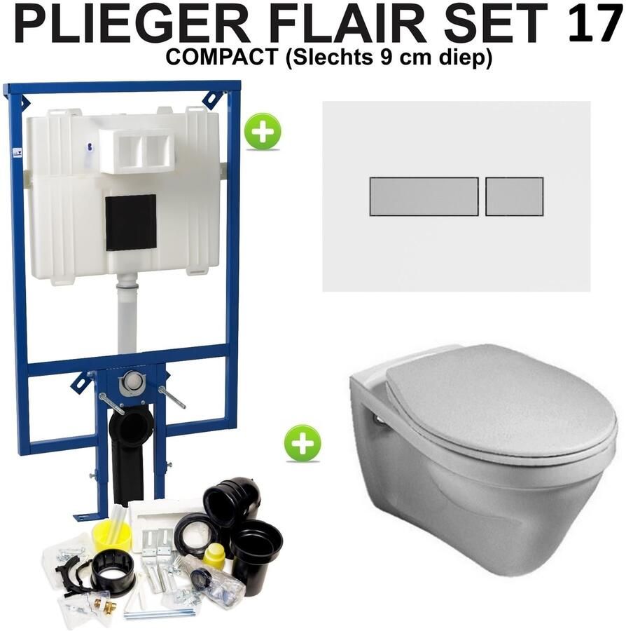 Plieger Flair Compact Saval set17 Wit Matchroom (meerprijs €30 00)