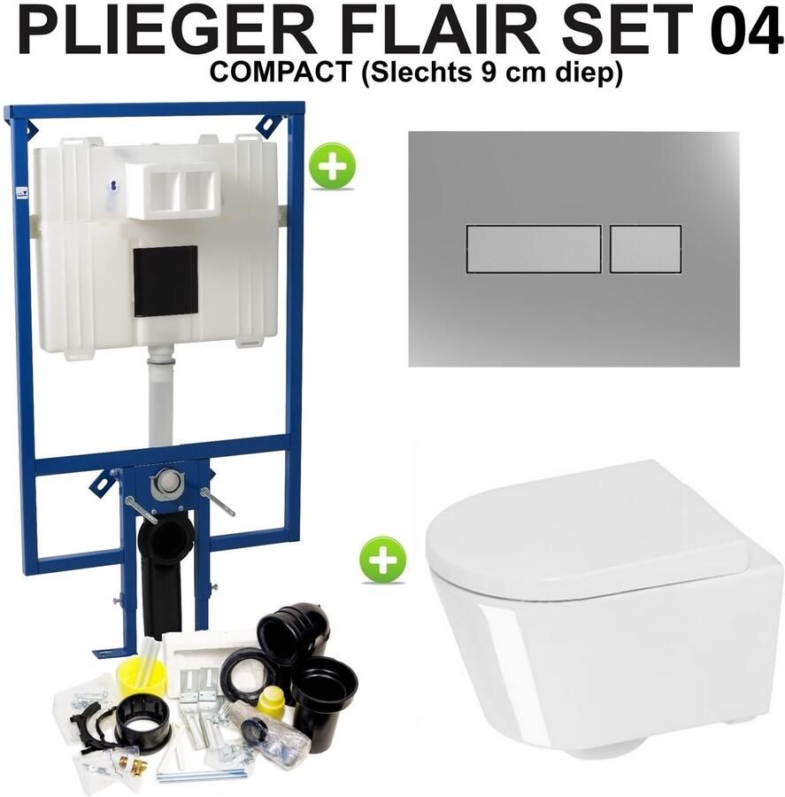 Plieger Flair compact set04 Chroom Matchroom (meerprijs €30 00)