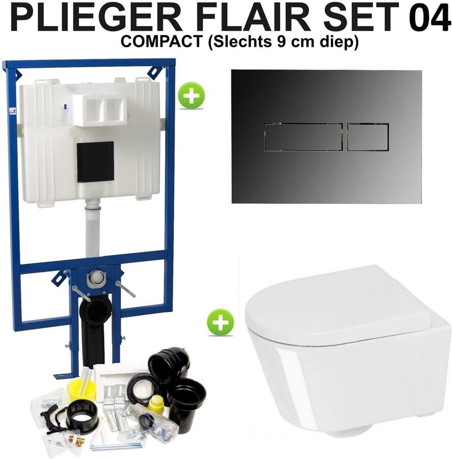 Plieger Flair compact set04 Chroom (meerprijs €20 00)