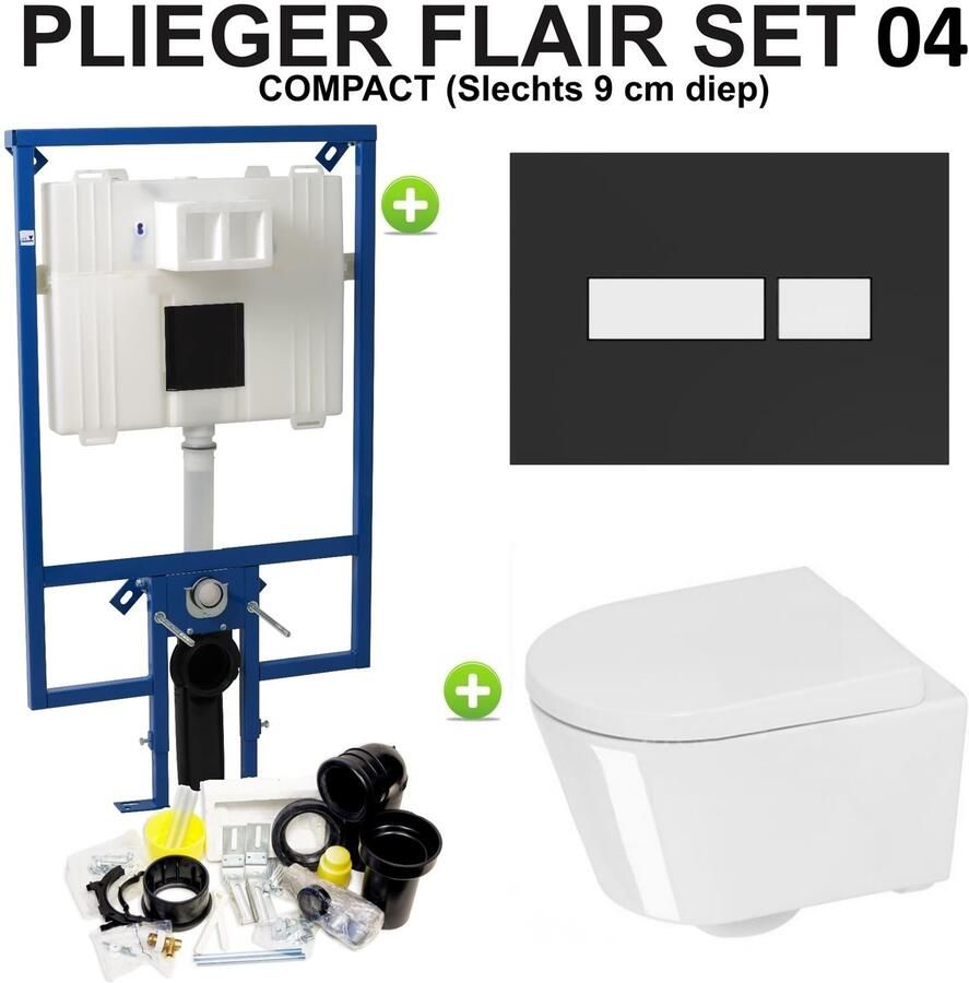 Plieger Flair compact set04 Zwart Wit (meerprijs €30 00)