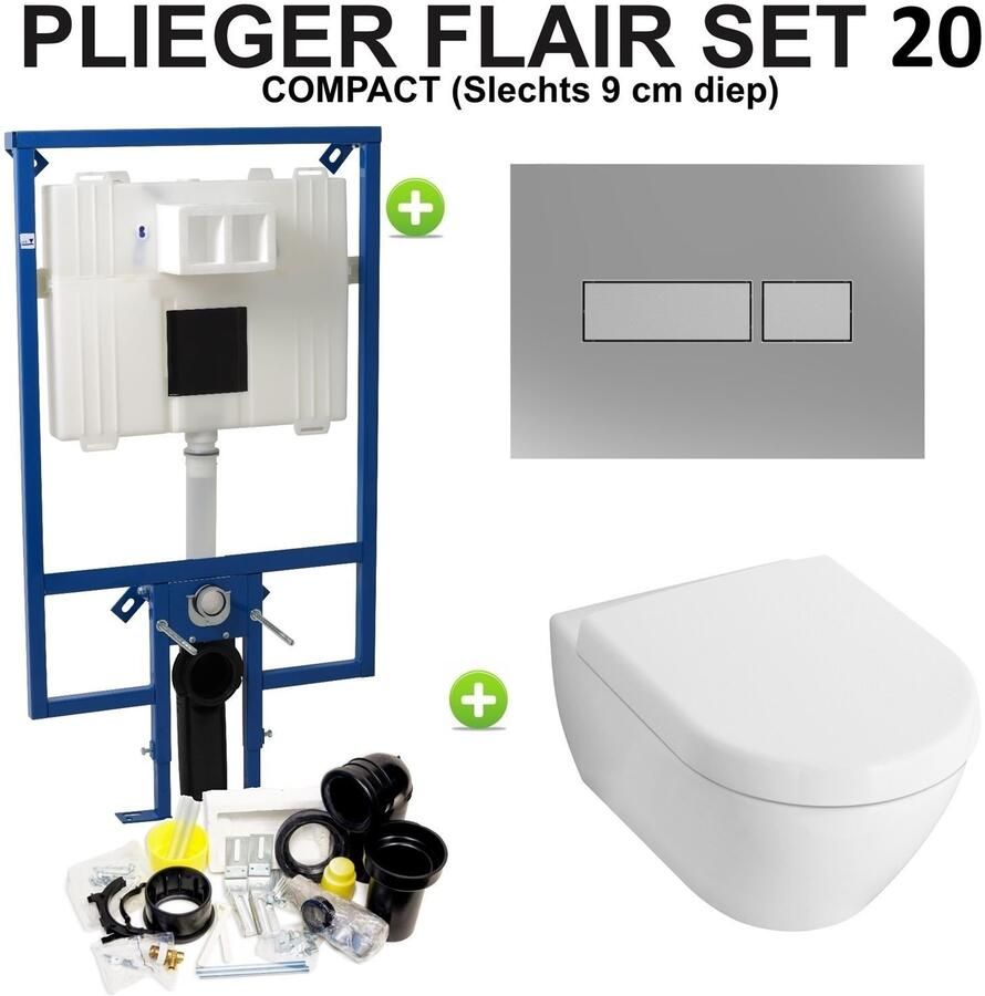 Plieger Flair Compact set20 Chroom Matchroom (Meerprijs €30 00)