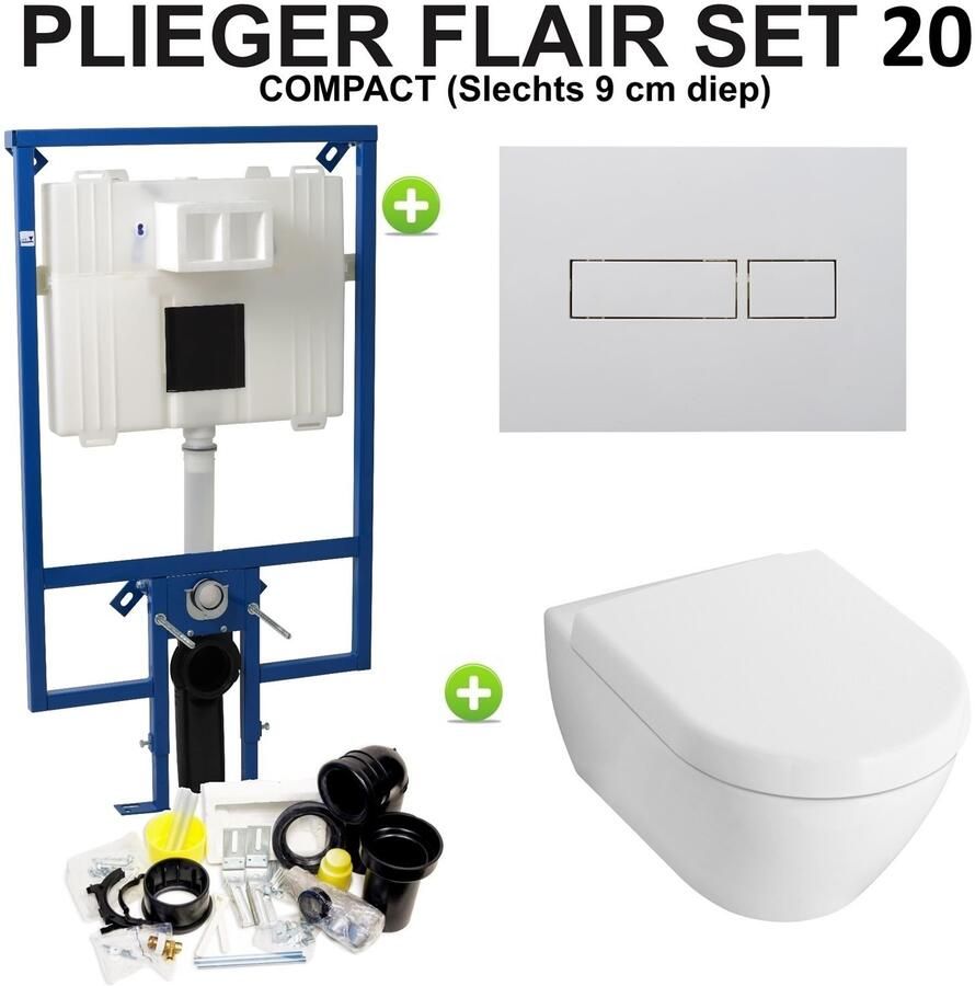 Plieger Flair Compact set20 Wit