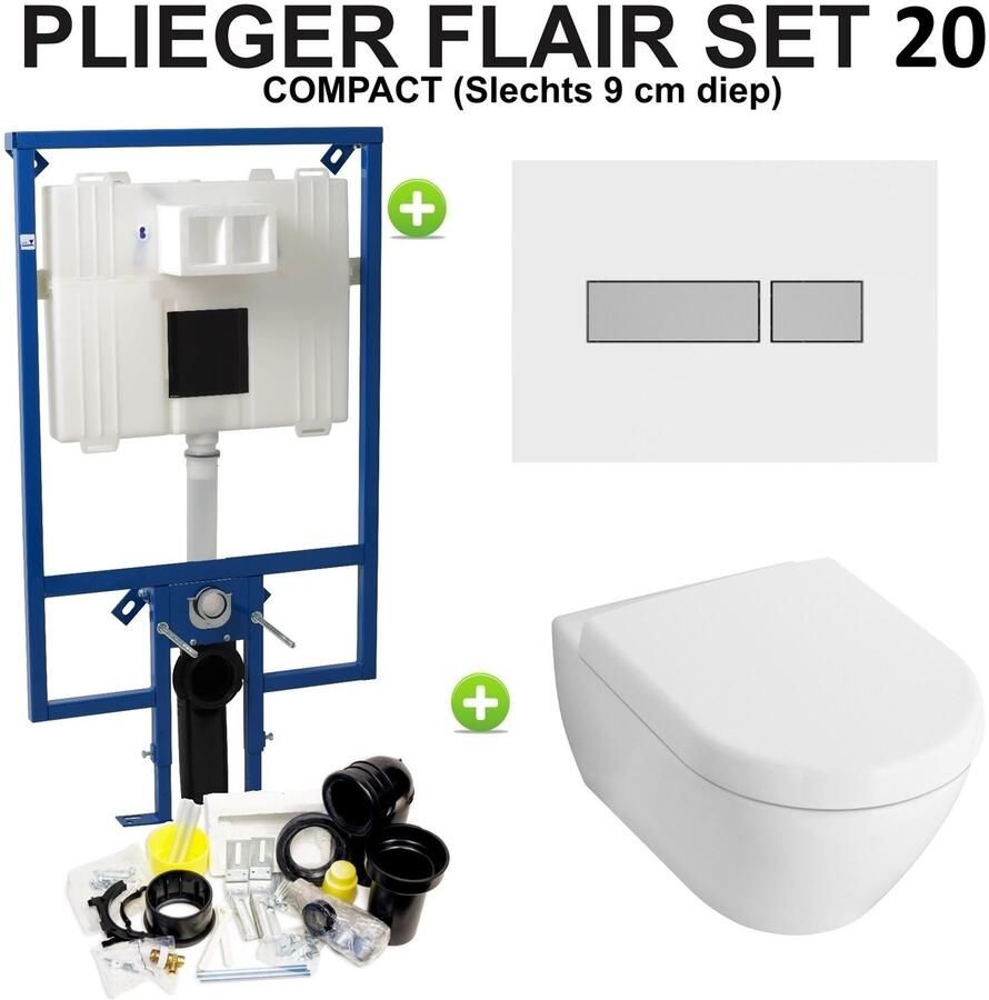 Plieger Flair Compact set20 Wit Matchroom (Meerprijs €30 00)