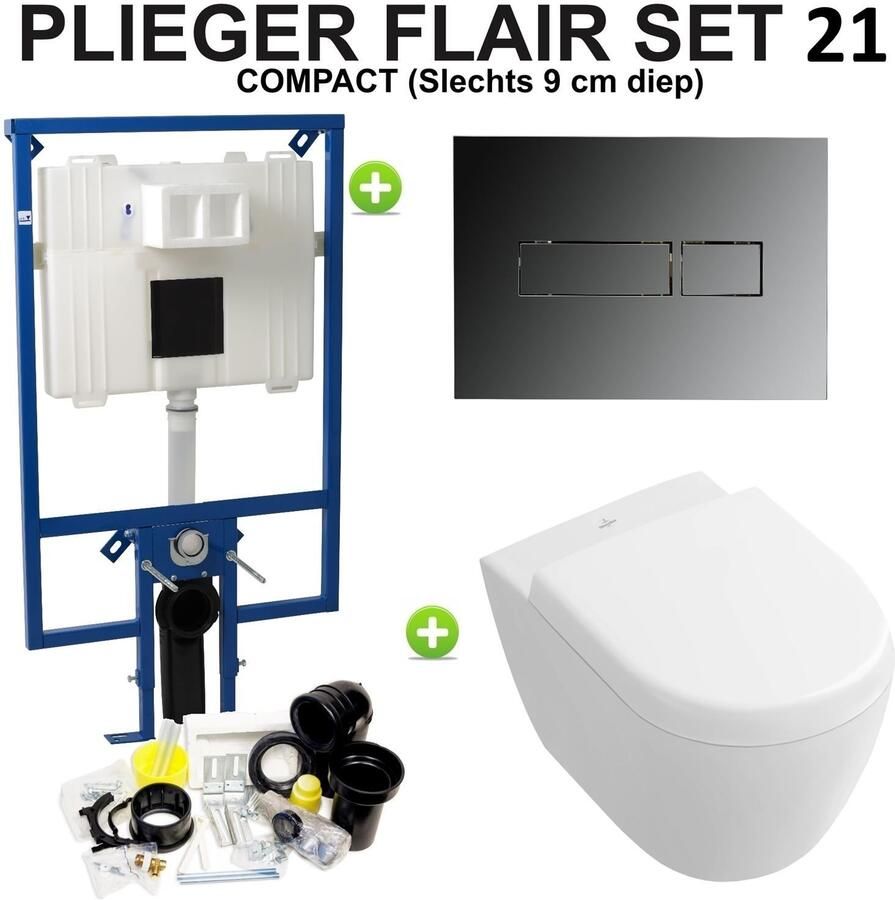 Plieger Flair Compact Subway 2.0 Compact set21 Chroom (meerprijs €20 00)