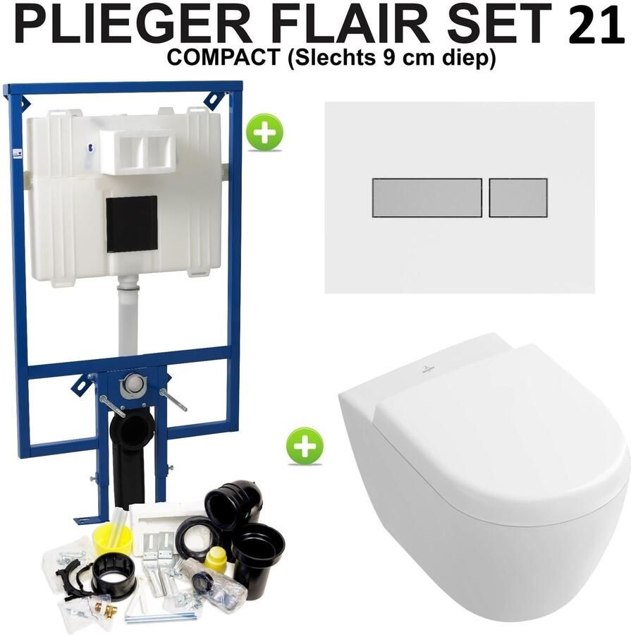 Plieger Flair Compact Subway 2.0 Compact set21 Wit Matchroom (meerprijs €30 00)