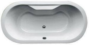 Plieger Zurich duobad 180x90cm acryl ovaal 42cm diep met poten wit 11002020016101