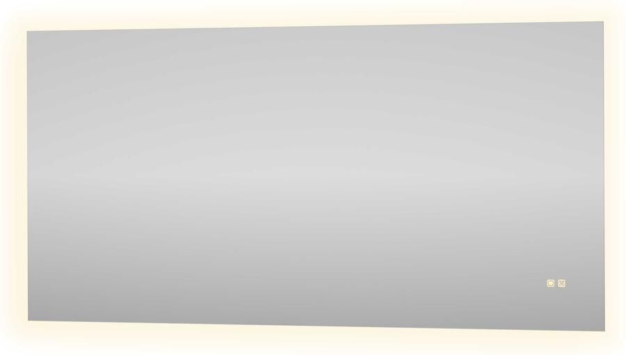 Proline Aluna Spiegel Rechthoek Op Alu Frame Indirecte LED Dimbaar 140x3x70 cm Spiegel