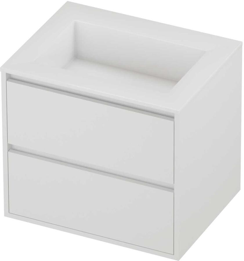Proline Aristo Badmeubelset Polystone Elegant 60x46x54 cm Glans Wit Mat White